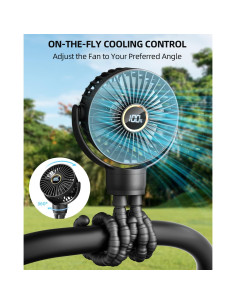Ventilador de Coche Plegable Buywoo M25 3 Velocidades Negro 2