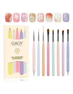 Set de 8 Pinceles para Uñas GAOY - Herramientas de Arte