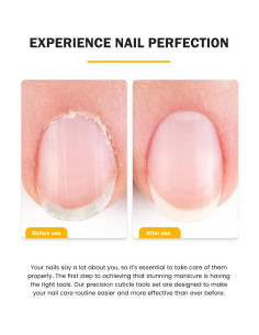 Cortador de Cutículas BEZOX Arcoíris con Empujador - Herramientas de Manicura 2