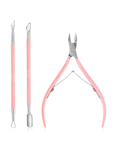 Juego de 3 Herramientas de Manicura y Pedicura Aphumedc Rosa