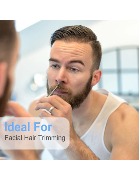 Tijeras para Cejas y Vello Nasal AsonTao - Acero Inoxidable