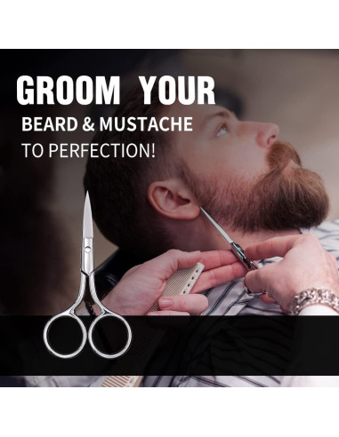 Tijeras para Cejas y Vello Nasal AsonTao - Acero Inoxidable