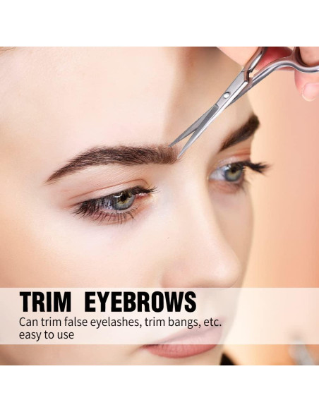 Tijeras para Cejas y Vello Nasal AsonTao - Acero Inoxidable
