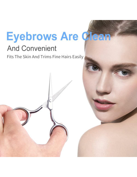 Tijeras para Cejas y Vello Nasal AsonTao - Acero Inoxidable