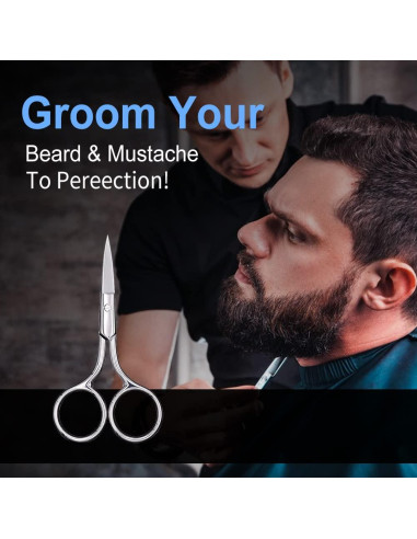 Tijeras para Cejas y Vello Nasal AsonTao - Acero Inoxidable