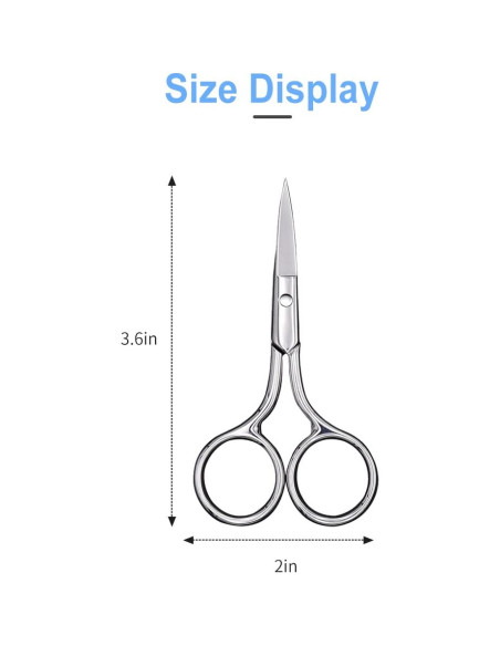 Tijeras para Cejas y Vello Nasal AsonTao - Acero Inoxidable