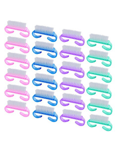 Cepillos de Uñas con Mango HANWER, Paquete de 24 Multicolor