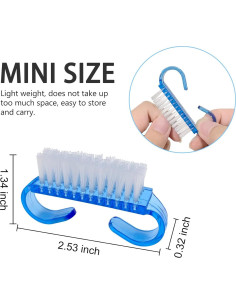 Cepillos de Uñas con Mango HANWER, Paquete de 24 Multicolor 2