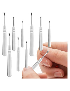 Paquete de 9 Empujadores de Cutículas Thinslimer - Acero Inoxidable
