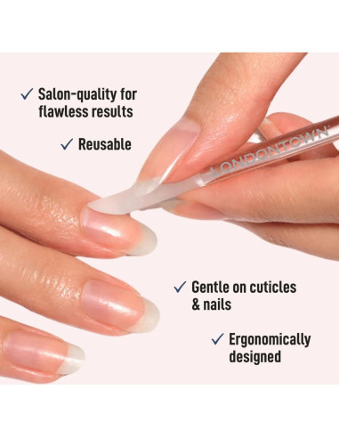 Empujador de Cutículas de Vidrio LONDONTOWN Doble Cara