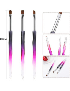 Set de Pinceles de Limpieza para Uñas GEMSANVA 3PCS 2