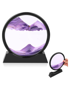 LotCow Cuadro de Arena Móvil Redondo 18x20 cm Púrpura