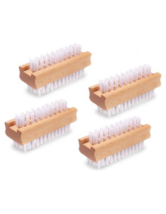 Juego de Cepillos de Uñas DEBETOOL - 4 Piezas de Madera