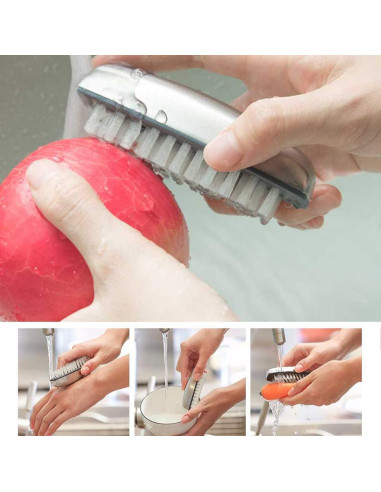 Cepillo limpiador de acero inoxidable Honomo para manos y uñas