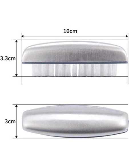 Cepillo limpiador de acero inoxidable Honomo para manos y uñas