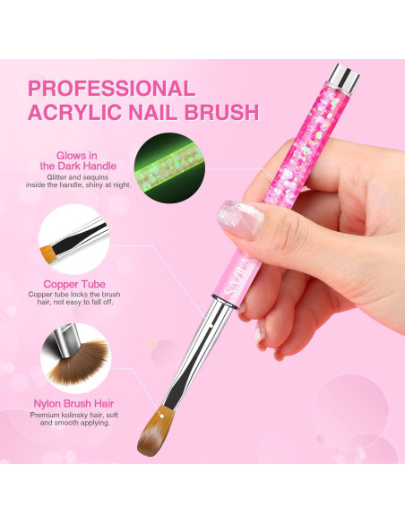 Conjunto de Pinceles Acrílicos SAVILAND 4PCS Brillan en la Oscuridad