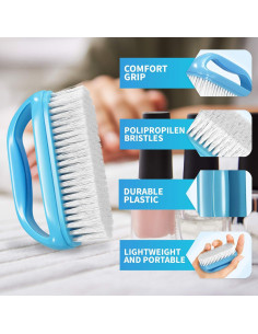 Cepillo de Mano y Uñas Konex Perfect-Grip Azul 10.16x5.72 cm 2