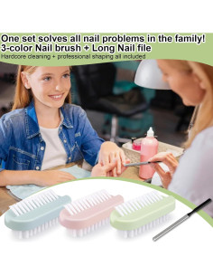 Juego de Cepillos y Lima para Uñas FOWSRHRG - 4 Piezas 2