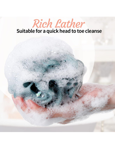 100 Esponjas de Baño Exfoliantes Raiten 30g Suaves para Ducha