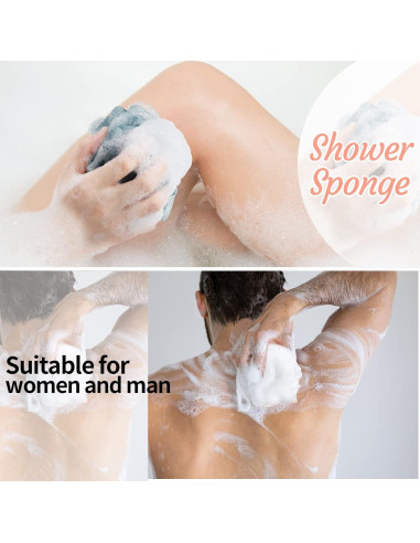 100 Esponjas de Baño Exfoliantes Raiten 30g Suaves para Ducha