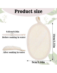 Esponjas de Lufa Natural Exfoliantes Mabor - 2 Piezas 14x9 cm 2