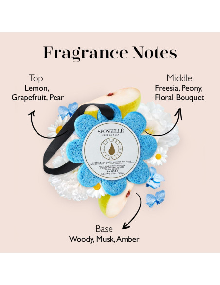 Esponja Exfoliante SPONGELLÉ Freesia Pear 1 Cuenta 85g Esponja Exfoliante SPONGELLÉ Freesia Pear 1 Cuenta 85g