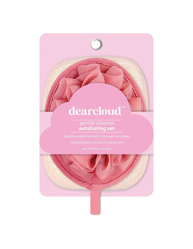 Juego de Exfoliación Corporal PUREUNBI Rosa - Esponja Doble Cara