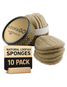 Esponjas de Loofah Natural LoofaGO - Paquete de 10 Unidades