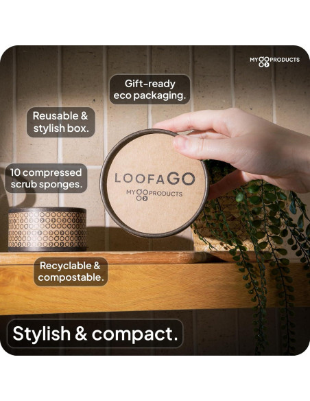 Esponjas de Loofah Natural LoofaGO - Paquete de 10 Unidades