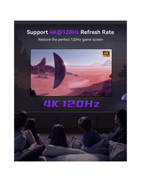 Vilcome Interruptor HDMI 2.1 2 en 1 Ultra HD 8K