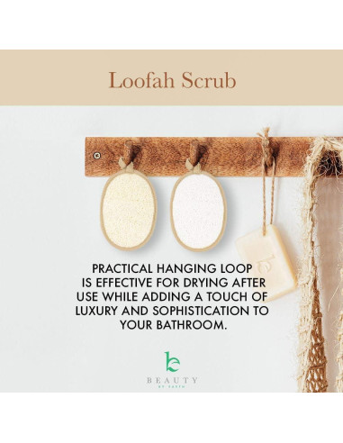 Esponja de Lufa Exfoliante Beauty by Earth - Paquete de 2