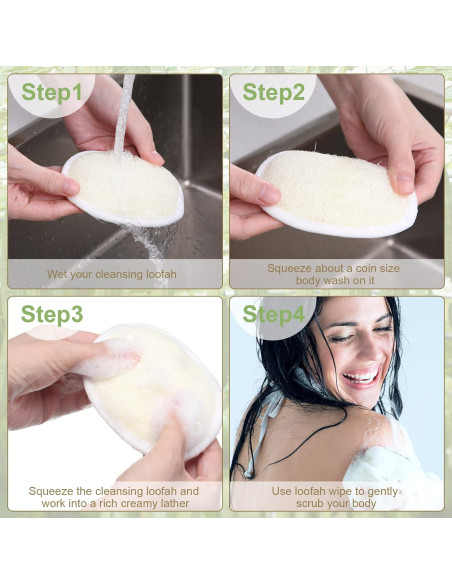 50 Piezas Esponjas de Lufa Natural Exfoliantes Meanplan 11.5x8 cm