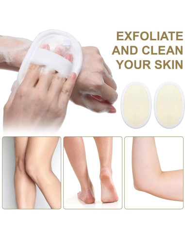 50 Piezas Esponjas de Lufa Natural Exfoliantes Meanplan 11.5x8 cm