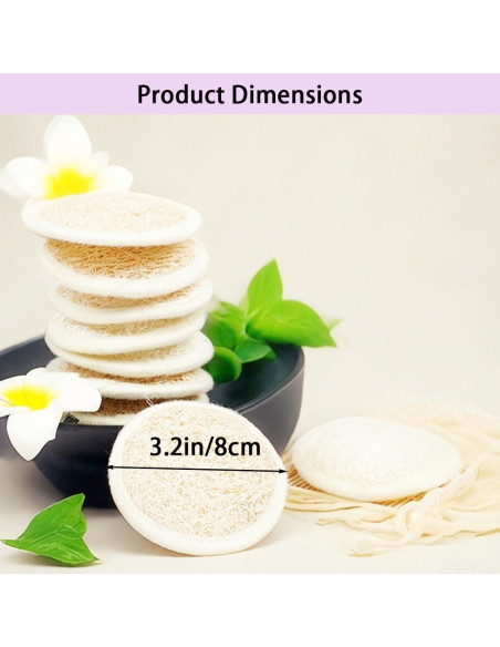 Esponjas Exfoliantes de Lufa Natural SHENGZHENFUSHI - 6 Piezas