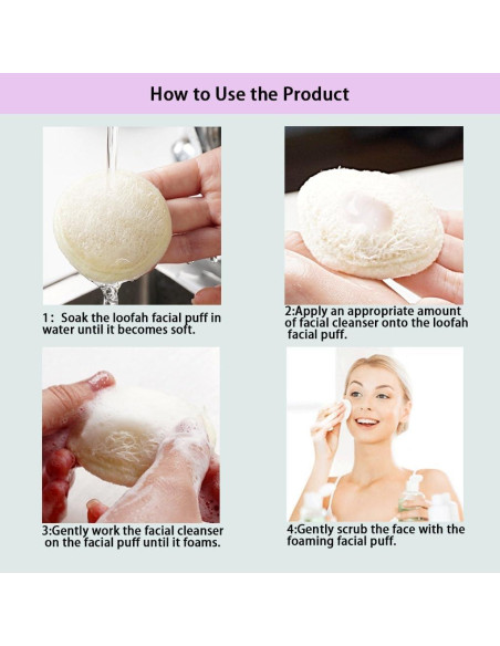 Esponjas Exfoliantes de Lufa Natural SHENGZHENFUSHI - 6 Piezas