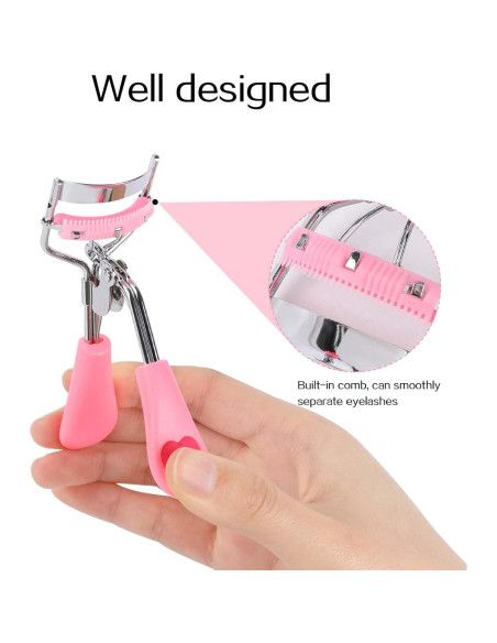 Rizador de Pestañas con Peine Sliverdew 10.7x3.5cm 2 Pcs