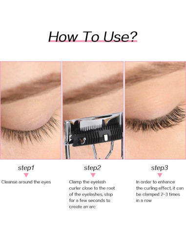 Rizador de Pestañas con Peine Sliverdew 10.7x3.5cm 2 Pcs