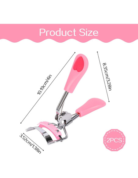 Rizador de Pestañas con Peine Sliverdew 10.7x3.5cm 2 Pcs