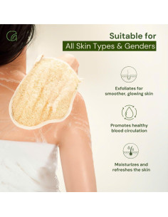 Mitones de Baño Chill Ah de Lufa Verde Doble Cara - 100% Naturales 2