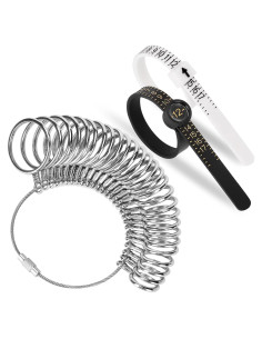 Kit de Medición de Tallas de Anillo RYOEIKT 27 PZS Acero