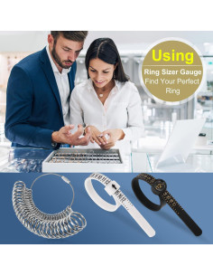 Kit de Medición de Tallas de Anillo RYOEIKT 27 PZS Acero 2