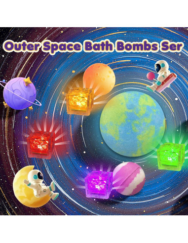 8 Bombas de Baño Iluminadas para Niños Lisotera - Aromas Variados