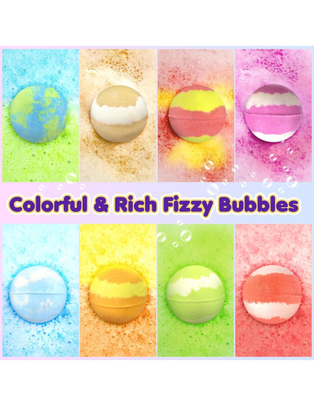 8 Bombas de Baño Iluminadas para Niños Lisotera - Aromas Variados