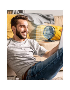 Gaiatop Ventilador de Escritorio USB 3 Velocidades Azul 2