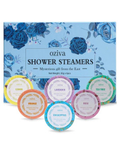 Tabletas de Ducha Aromaterapia Oziva - 6 Bombas con Aceites Esenciales