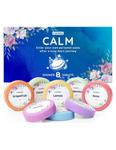 Paquete de 8 Bombas de Ducha CalmNFiz con Fragancias Naturales