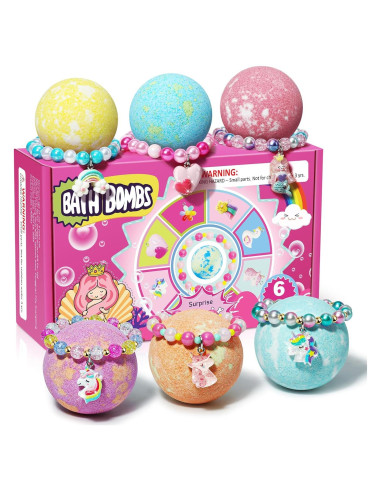 Bolas de Baño Unicornio Sanyi - 6 Unidades con Pulsera