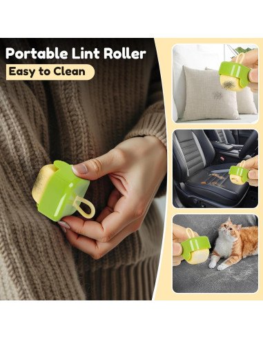 3 Piezas Rodillo Quitapelusas Reutilizable Lifeqian Beige