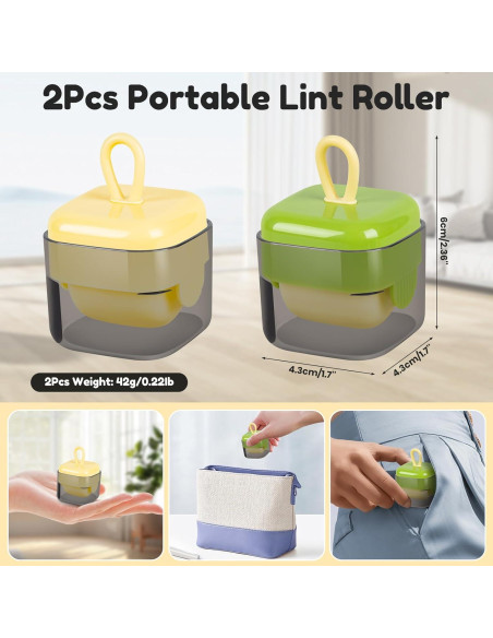 3 Piezas Rodillo Quitapelusas Reutilizable Lifeqian Beige