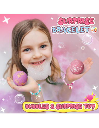 Bolas de Baño Unicornio Sanyi - 6 Unidades con Pulsera